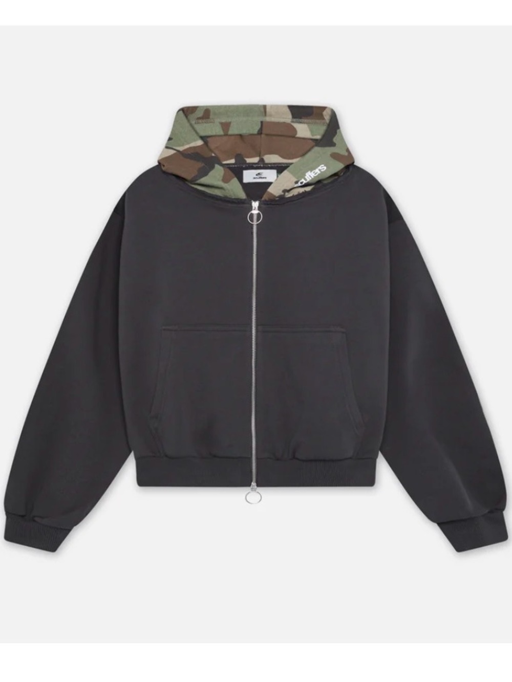 Scuffers Camo-Hood Black Zip Hoodie